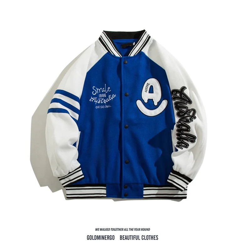 Бейсбольная куртка в стиле ретро для мужчин и женщин, повседневное свободное пальто на весну и осень с вышитым воротником, молодежное модное пальто с вышивкой
Бейсбольная куртка в стиле ретро для мужчин и женщин, повседневное свободное пальто на весну и осень с вышитым воротником, молодежное модное пальто с вышивкой