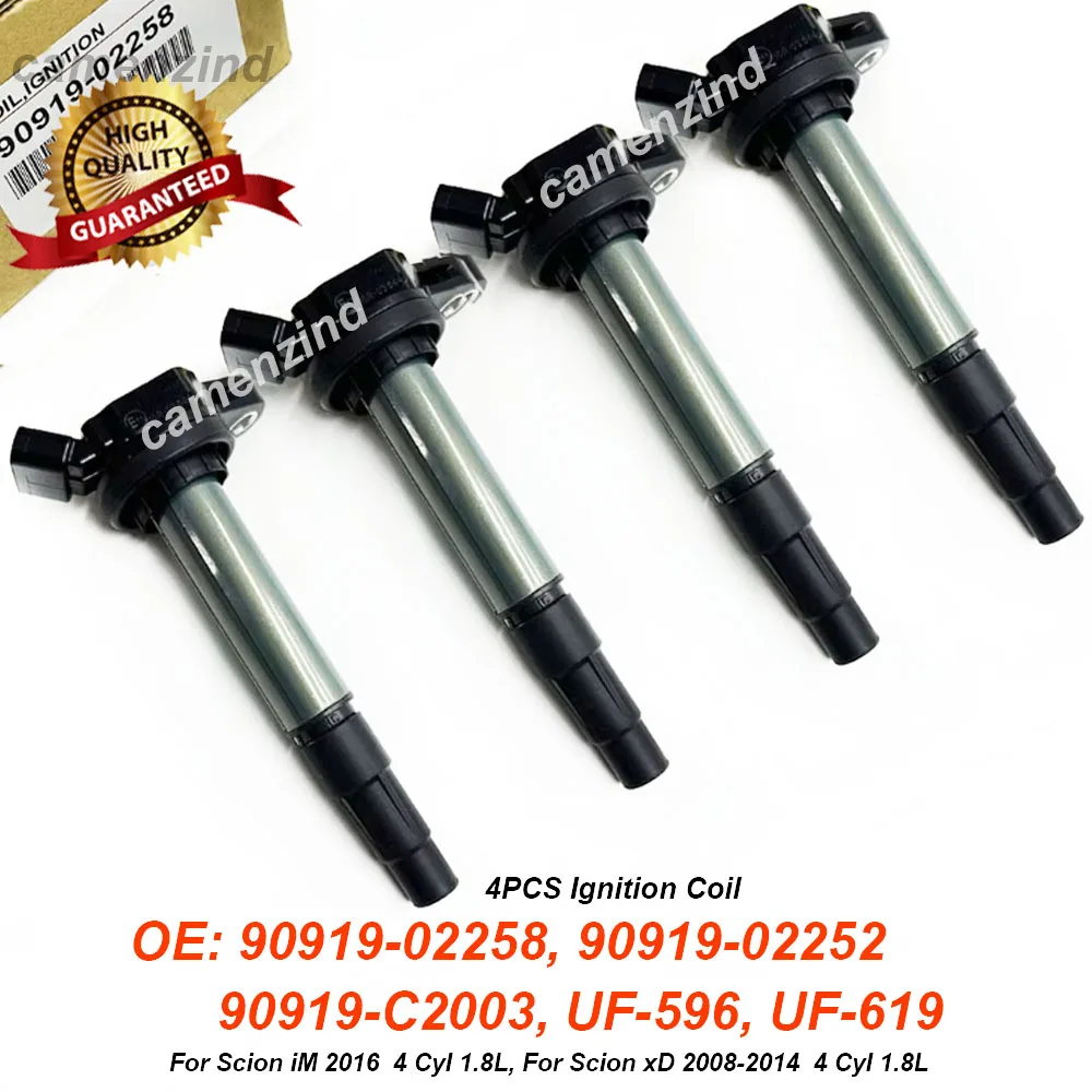 Комплект из 4 катушек зажигания 90919-02258 90919-02252 UF-596 C1714 UF-619 для Scion xD 2008-2014, для Lexus CT200h 2011-2017, 4 цилиндра, 1.8 л.
Комплект из 4 катушек зажигания 90919-02258 90919-02252 UF-596 C1714 UF-619 для Scion xD 2008-2014, для Lexus CT200h 2011-2017, 4 цилиндра, 1.8 л.