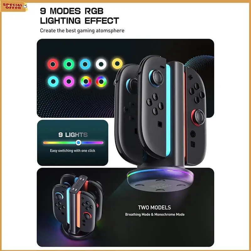 Док-станция для зарядного устройства A69Z для Switch 2, подставка для зарядного устройства, док-станция для Switch 2 Type-C Power и 9 режимов освещения RGB, подставка для контроллера, Sta для быстрой зарядки
Док-станция для зарядного устройства A69Z для Switch 2, подставка для зарядного устройства, док-станция для Switch 2 Type-C Power и 9 режимов освещения RGB, подставка для контроллера, Sta для быстрой зарядки