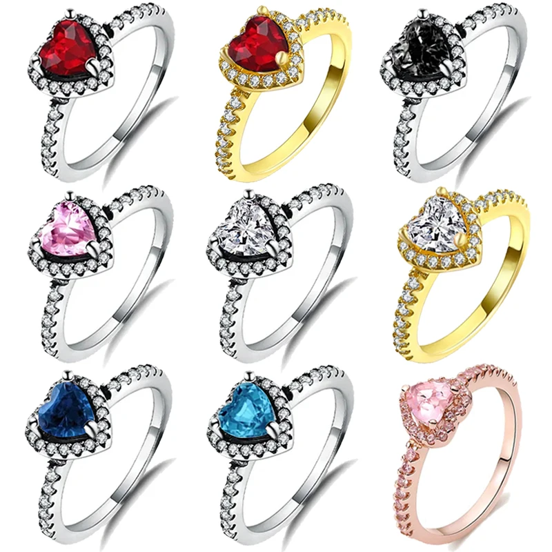 New Simple Fashion Women's Charm Jewelry 925 Sterling Silver Various Colors Heart shaped Ring Send Mother Sisters Friend Gifts
New Simple Fashion Women's Charm Jewelry 925 Sterling Silver Various Colors Heart shaped Ring Send Mother Sisters Friend Gifts