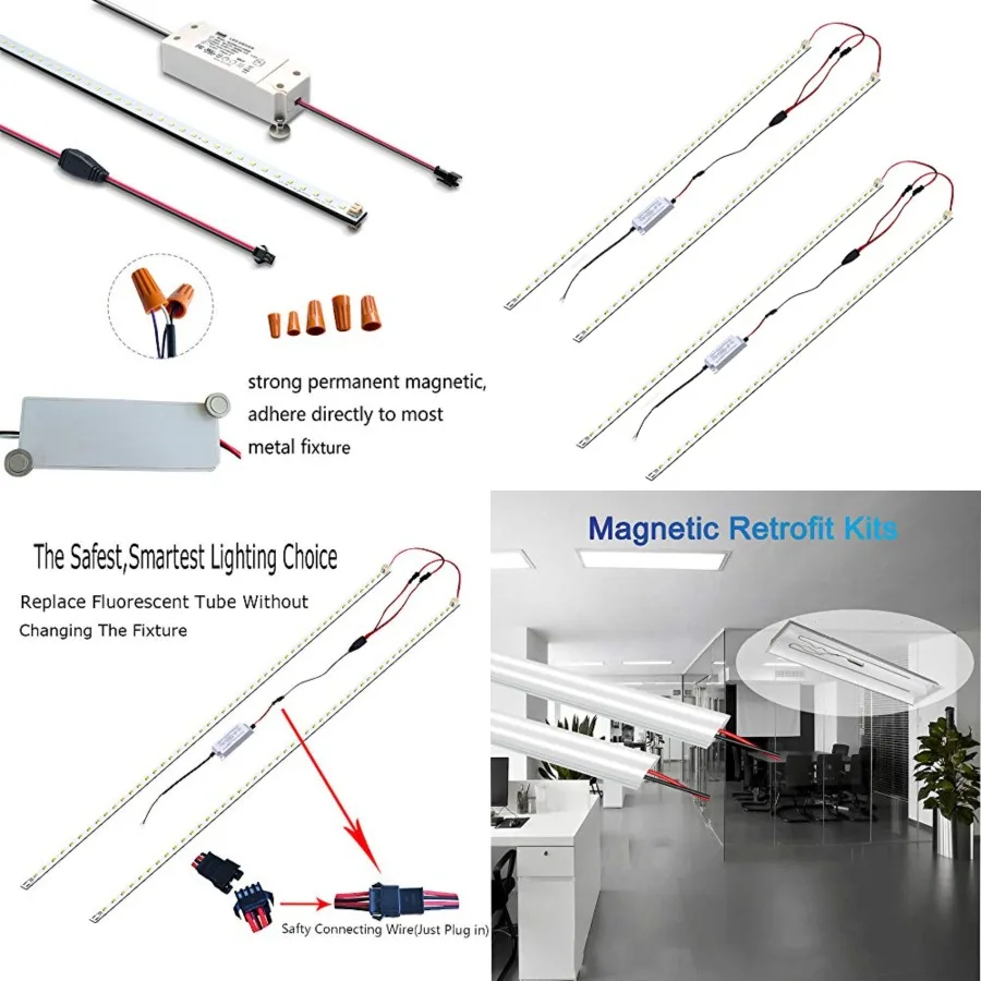 2Pack 4FT Magnetic LED Troffer Retrofit Kit, 2x4 FT LED Retrofit Kit, 36W, 5000K Daylight White, Super Bright 5400LM, 0-10V Dim
2Pack 4FT Magnetic LED Troffer Retrofit Kit, 2x4 FT LED Retrofit Kit, 36W, 5000K Daylight White, Super Bright 5400LM, 0-10V Dim