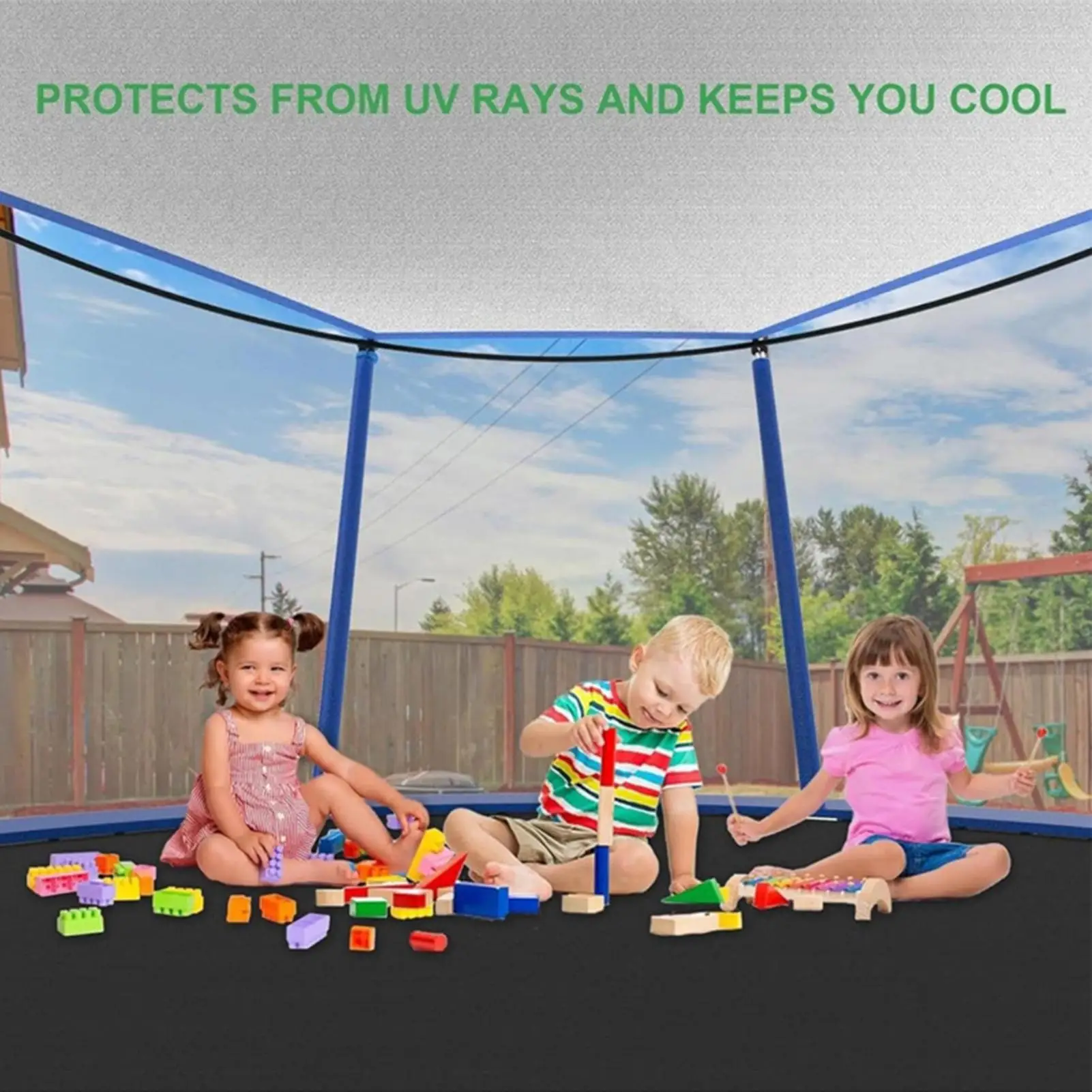 UV Protection Trampoline Canopy Shade Tent Cover Outdoor Backyard Home Gym Core Training Waterproof Cover
UV Protection Trampoline Canopy Shade Tent Cover Outdoor Backyard Home Gym Core Training Waterproof Cover