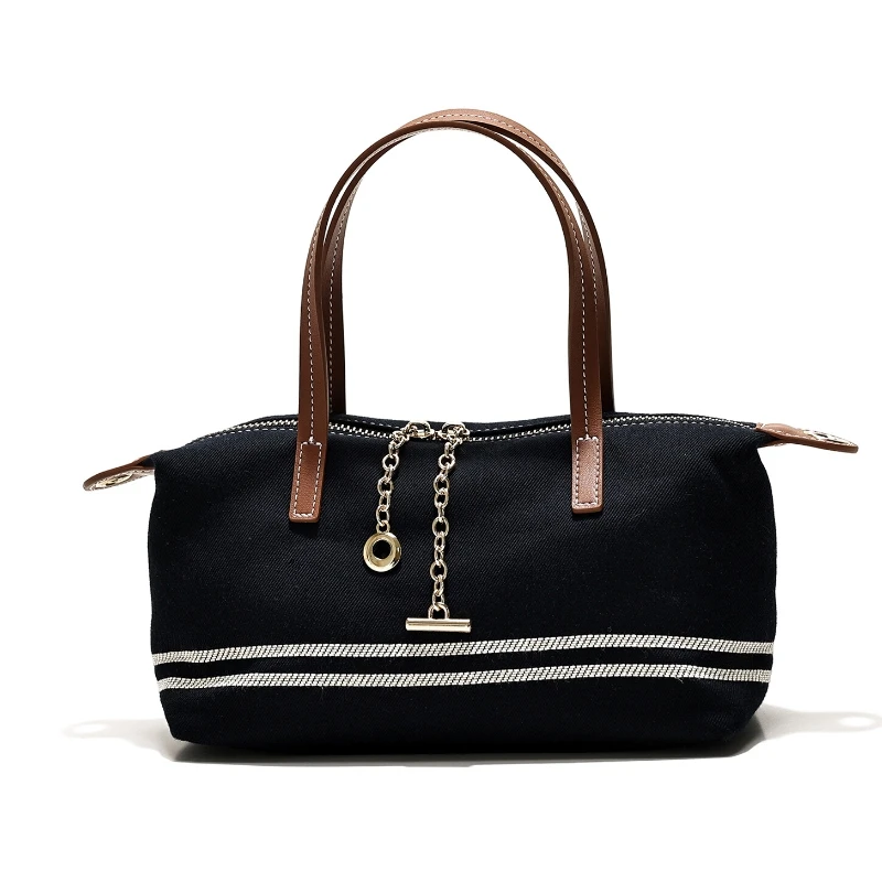 Casual Dark Blue Fabric Women's Handbag Fashionable Commuter Single Shoulder Crossbody Bag Double Zipper Design Summer New
Casual Dark Blue Fabric Women's Handbag Fashionable Commuter Single Shoulder Crossbody Bag Double Zipper Design Summer New