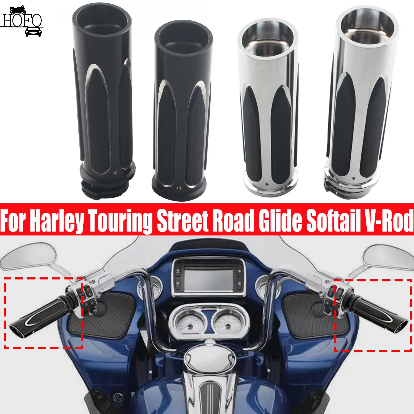 Motorcycle 1" Black Handle Grips CNC Soft Touch Comfort Handlebar Grip For Harley Touring Street Road Glide Softail V-Rod
Motorcycle 1" Black Handle Grips CNC Soft Touch Comfort Handlebar Grip For Harley Touring Street Road Glide Softail V-Rod