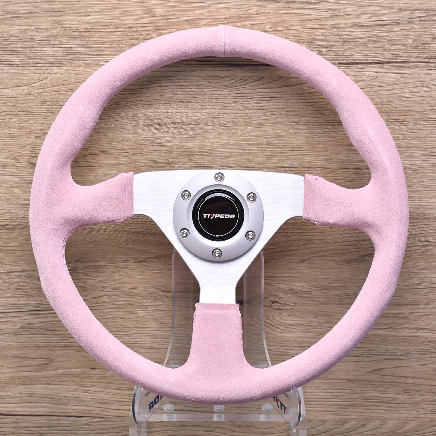 TIYPEOR 14" Pink Suede Racing Steering Wheel Universal Car Sport Deep Dish for Sim Racing Game Simulator with Horn Wire Kit
TIYPEOR 14" Pink Suede Racing Steering Wheel Universal Car Sport Deep Dish for Sim Racing Game Simulator with Horn Wire Kit
