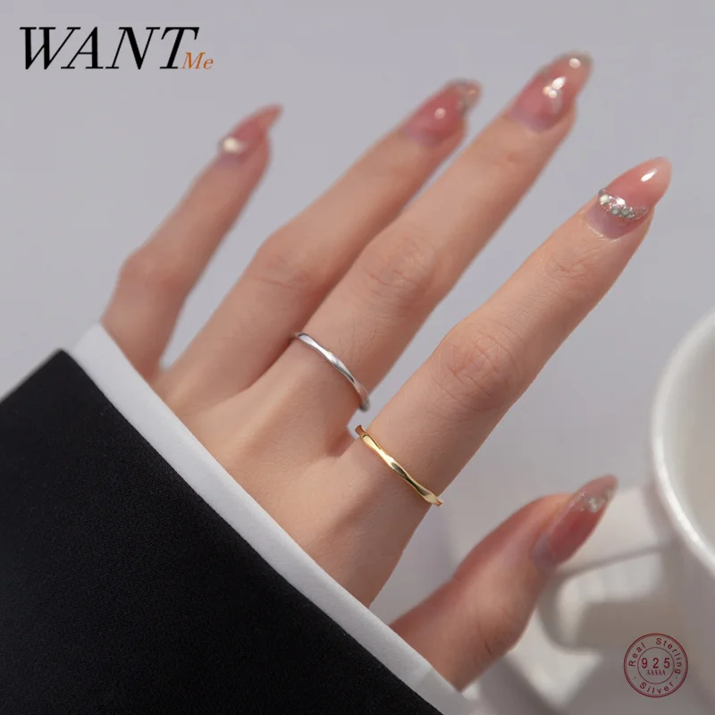 WANTME 925 Sterling Silver Minimalist Geometric Wavy Line Open Finger Ring for Women Elegant Chic Fashion Jewelry Accessories
WANTME 925 Sterling Silver Minimalist Geometric Wavy Line Open Finger Ring for Women Elegant Chic Fashion Jewelry Accessories