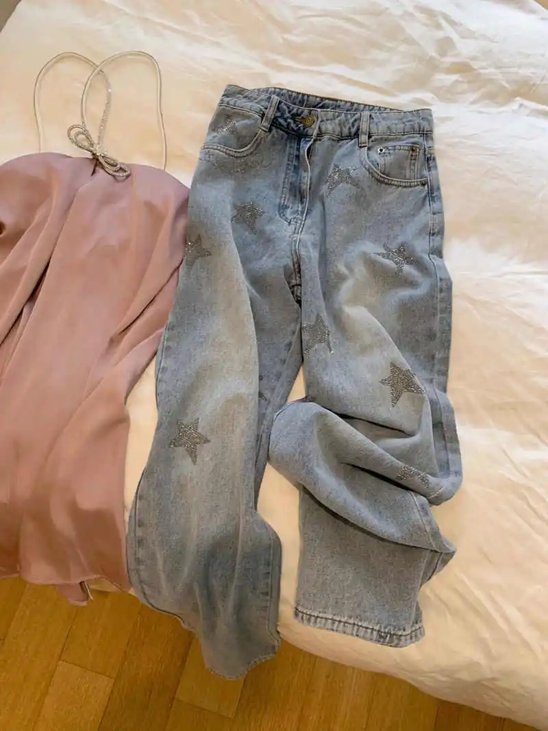 Women's Blue Baggy Y2k Star Jeans Harajuku Vintage Denim Trousers Japanese 2000s Style Oversize Jean Pants Trashy Clothes 2025
Women's Blue Baggy Y2k Star Jeans Harajuku Vintage Denim Trousers Japanese 2000s Style Oversize Jean Pants Trashy Clothes 2025