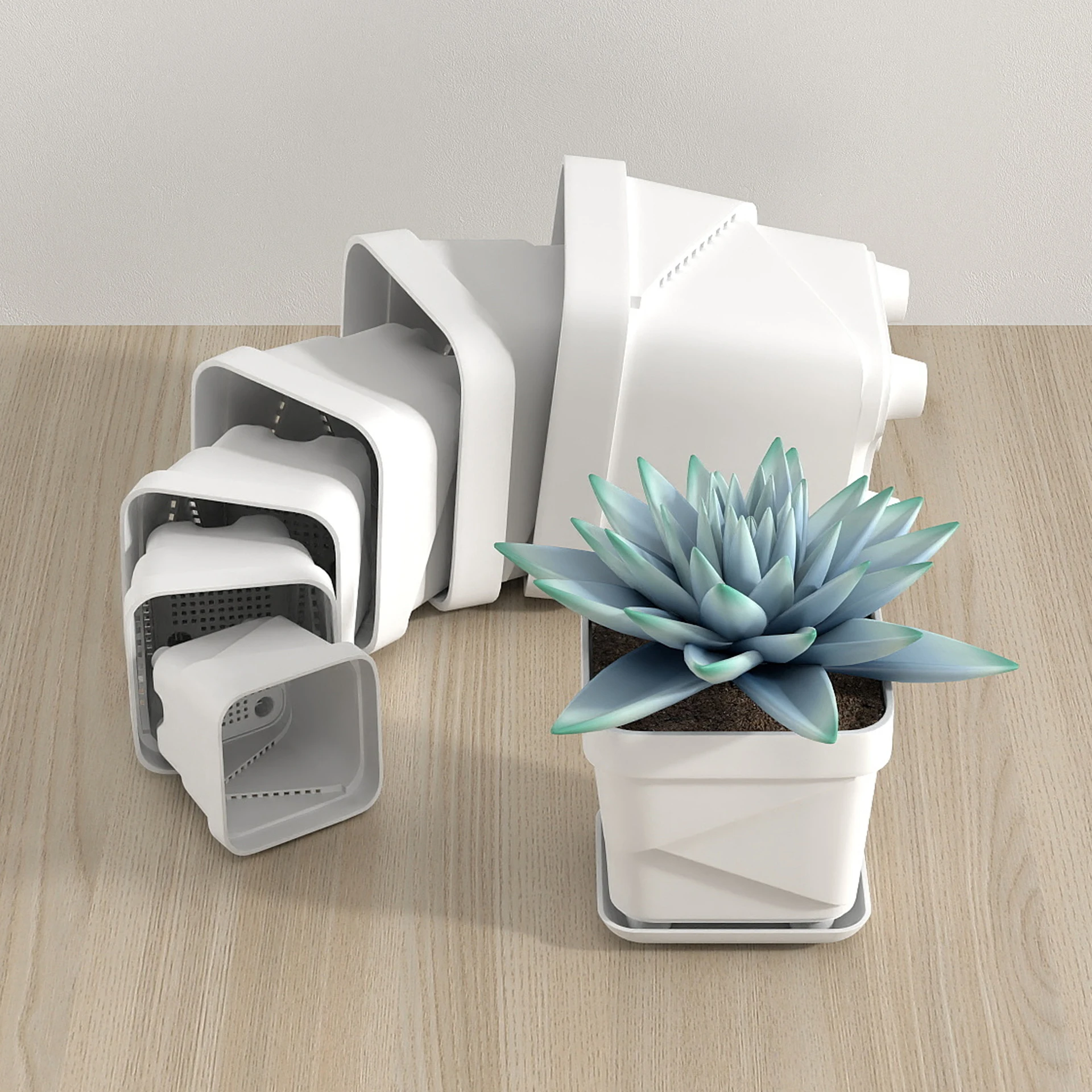 Factory Wholesale Square Succulent Pot With Removable Tray Breathable Anti Rot Root Plastic Planter For Nursery
Factory Wholesale Square Succulent Pot With Removable Tray Breathable Anti Rot Root Plastic Planter For Nursery