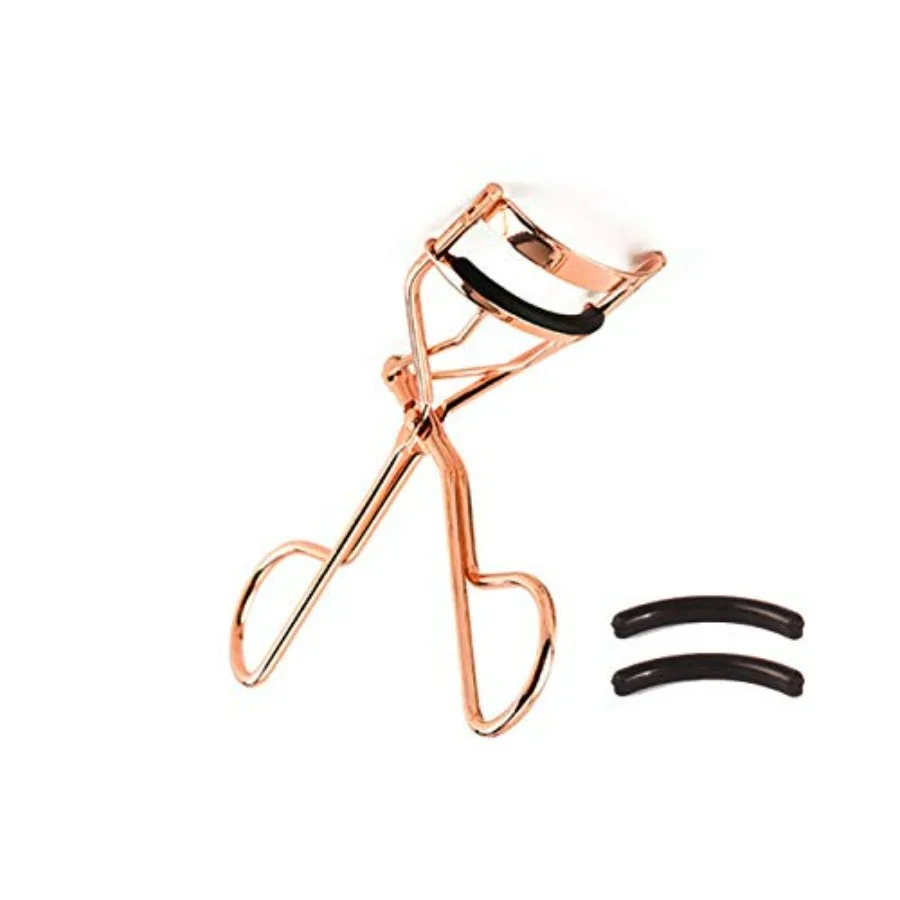 Professional Makeup Tool for Eyelashes with 2 Replacement Silicone Refill Pads Pinch Pain Free Metal Eyelash Curler 1PC, Golden
Professional Makeup Tool for Eyelashes with 2 Replacement Silicone Refill Pads Pinch Pain Free Metal Eyelash Curler 1PC, Golden