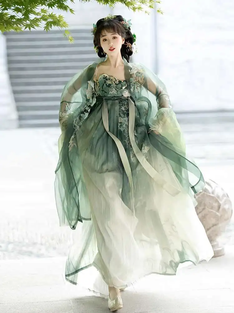 Jade Finger Twist _ Biyu Qingyao Hezi Юбка Hanfu Женская 2322 Новая весенне-летняя рубашка с большими рукавами Династия Тан Древний
Jade Finger Twist _ Biyu Qingyao Hezi Юбка Hanfu Женская 2322 Новая весенне-летняя рубашка с большими рукавами Династия Тан Древний
