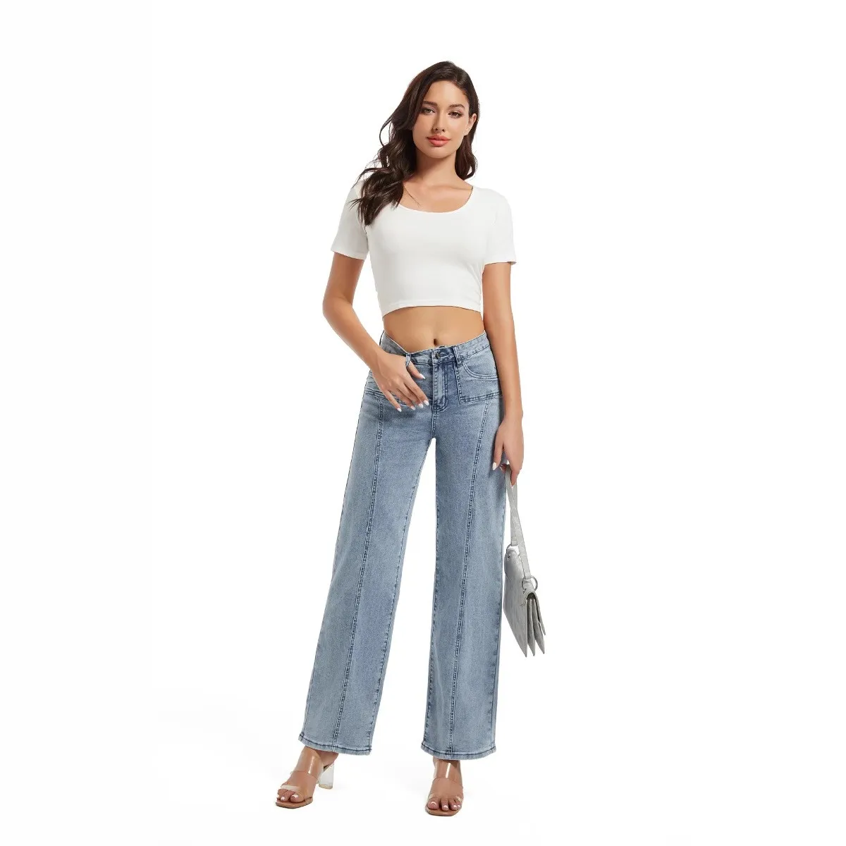 Y2K Women Jeans Cotton Raw Hem Denim Pants Straight Leg Mid Waist Denim Jeans Wide Leg Light Wash Jeans Pants High Waist Fit
Y2K Women Jeans Cotton Raw Hem Denim Pants Straight Leg Mid Waist Denim Jeans Wide Leg Light Wash Jeans Pants High Waist Fit