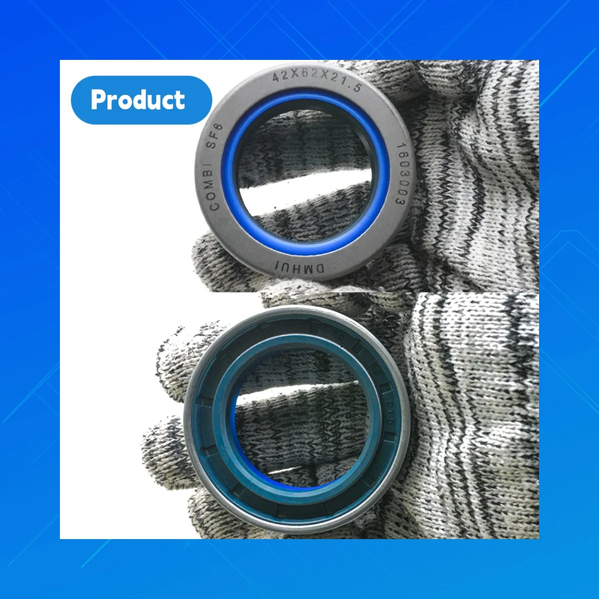 COMBI SF6 Compound Oil Seal 42x62x21.5mm Durable Combined Seal Fit for Corteco12016507B Agricultural Machinery Replacement Parts
COMBI SF6 Compound Oil Seal 42x62x21.5mm Durable Combined Seal Fit for Corteco12016507B Agricultural Machinery Replacement Parts