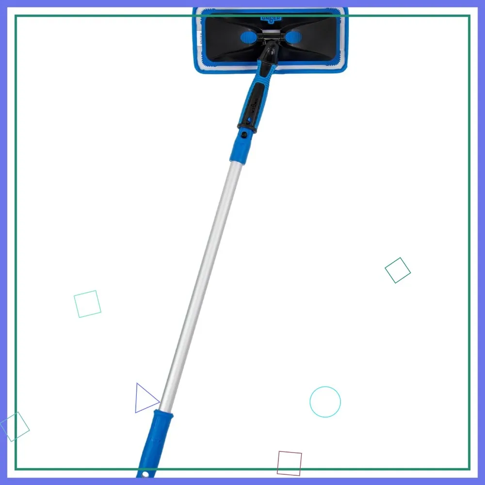 Indoor Window Cleaning Kit with 2' Pole, Swivel Head Washer for Streak-Free Glass & Mirrors, 2 Reusable Microfiber Pads
Indoor Window Cleaning Kit with 2' Pole, Swivel Head Washer for Streak-Free Glass & Mirrors, 2 Reusable Microfiber Pads