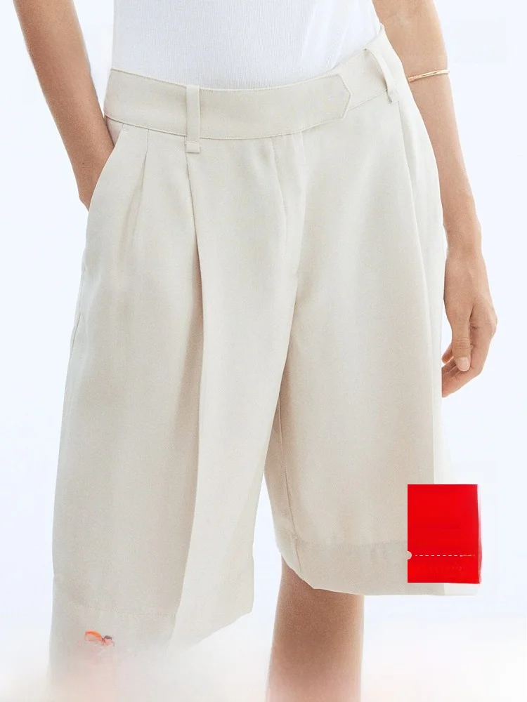H&M Women's Straight Leg Bermuda Fashionable Loose Fit Pants Summer Work Commute Short Shorts Polyester Lenzing Eco Viscose
H&M Women's Straight Leg Bermuda Fashionable Loose Fit Pants Summer Work Commute Short Shorts Polyester Lenzing Eco Viscose