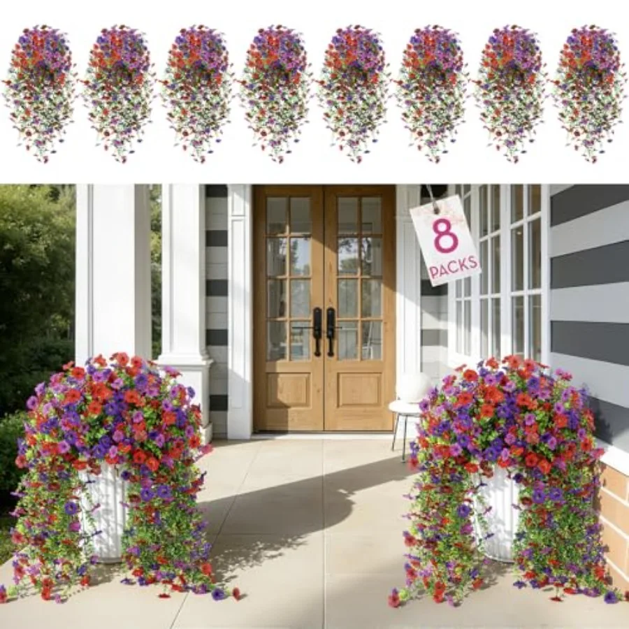 PCS Artificial Fake Hanging Flowers for Outdoor Spring Decoration, UV Resistant No Fade Faux Silk Daisy Floral Plastic Plants f
PCS Artificial Fake Hanging Flowers for Outdoor Spring Decoration, UV Resistant No Fade Faux Silk Daisy Floral Plastic Plants f