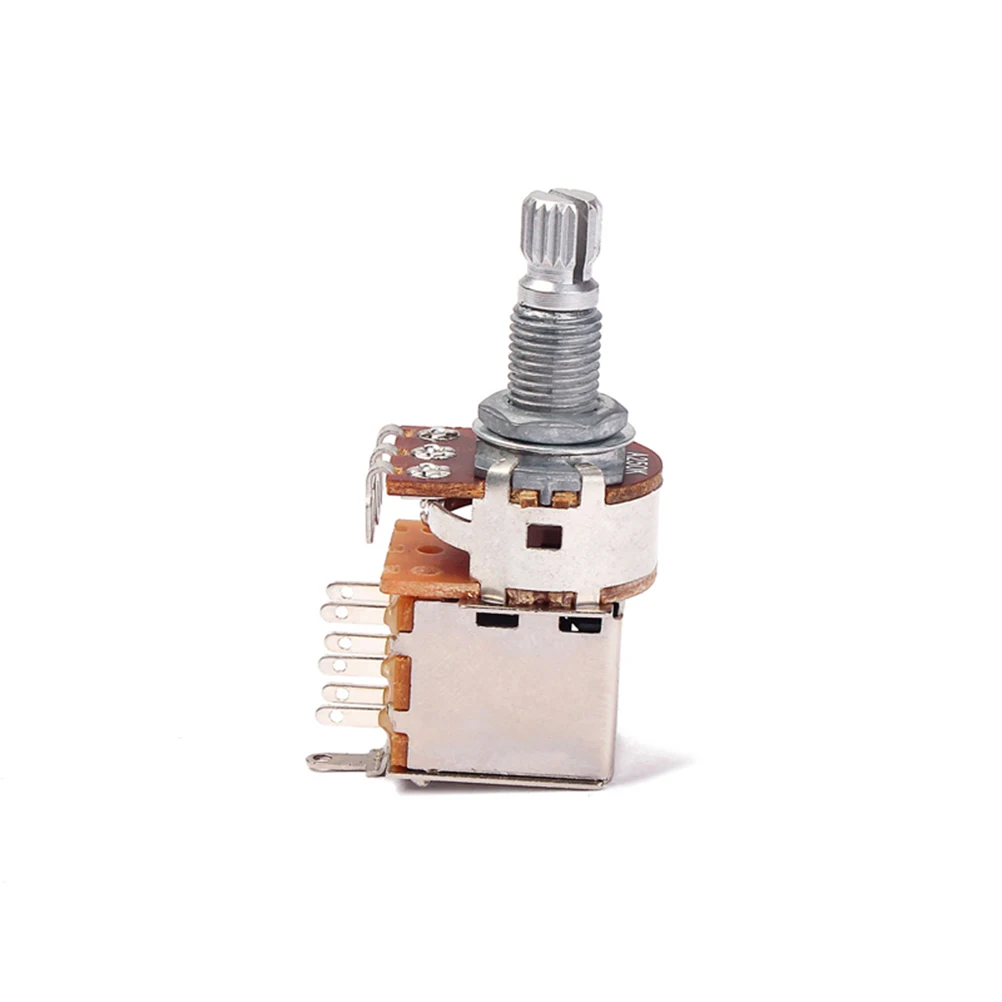 A250k Guitar Potentiometer Push Pull Pot Long Shaft 18mm Split Shaft Coarse Knurled Guitar Tone Potentiometer
A250k Guitar Potentiometer Push Pull Pot Long Shaft 18mm Split Shaft Coarse Knurled Guitar Tone Potentiometer
