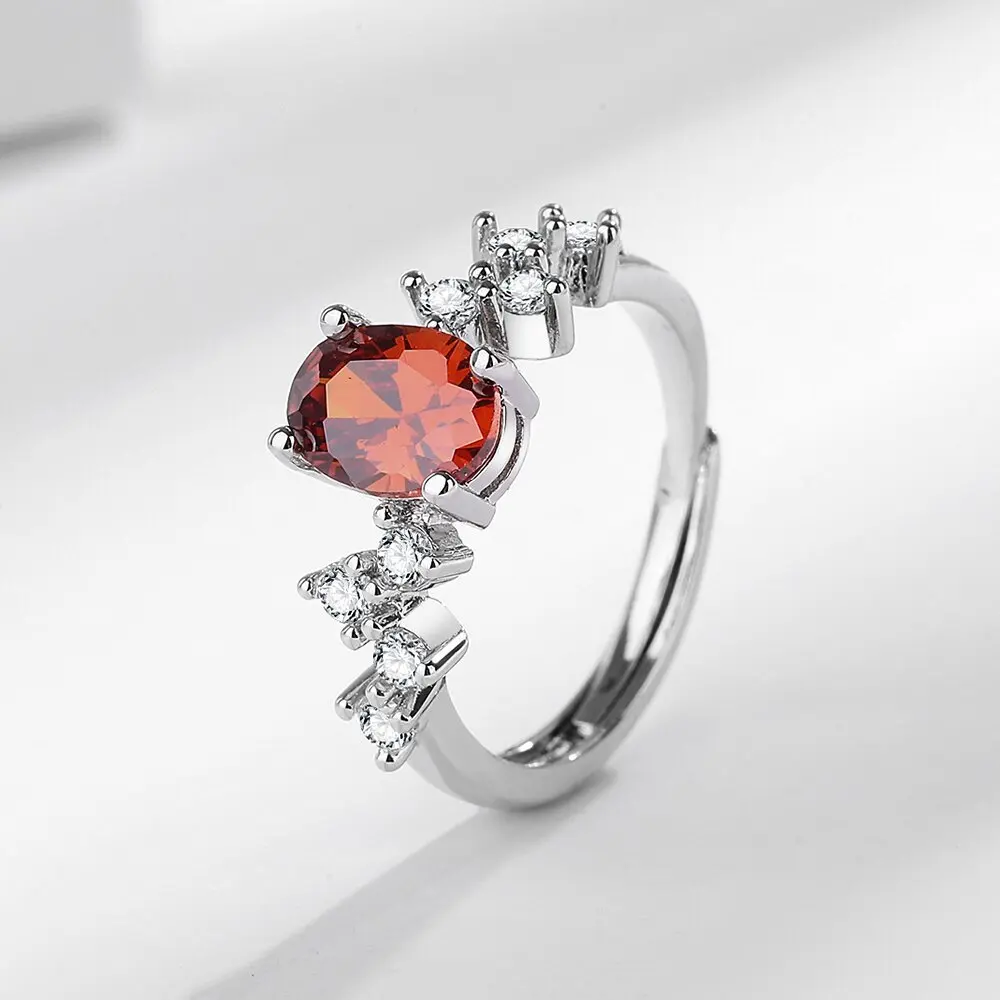 Модное кольцо из стерлингового серебра 925 пробы с инкрустацией AAAAA, гранатом и красным цирконом, женское открытое регулируемое кольцо на указательный палец, легкая роскошная ниша
Модное кольцо из стерлингового серебра 925 пробы с инкрустацией AAAAA, гранатом и красным цирконом, женское открытое регулируемое кольцо на указательный палец, легкая роскошная ниша