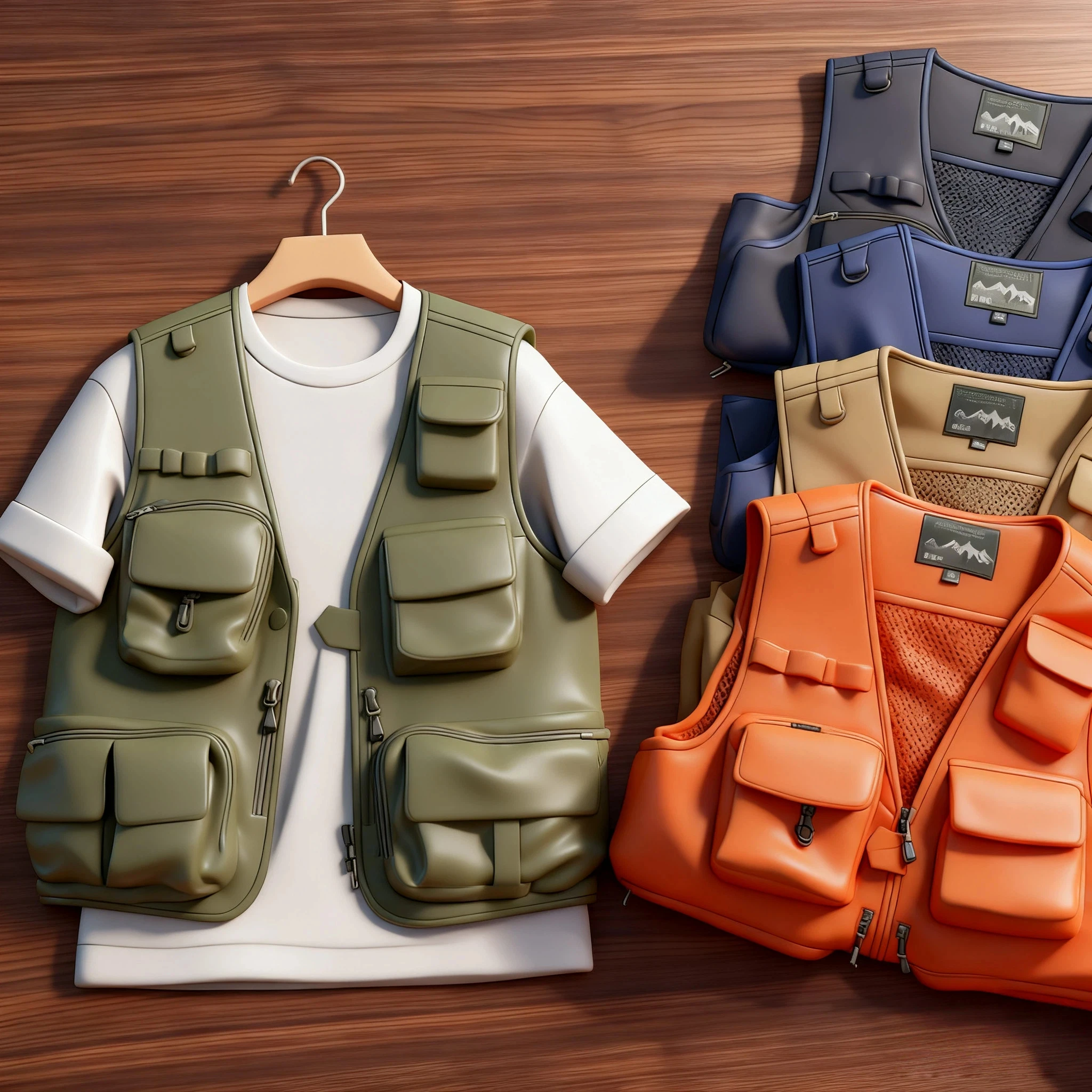 Summer Men's Casual Vest Solid Color Multi-pocket Mesh Patchwork Breathable Sleeveless Vest Camping Fishing Photography Vest Top
Summer Men's Casual Vest Solid Color Multi-pocket Mesh Patchwork Breathable Sleeveless Vest Camping Fishing Photography Vest Top