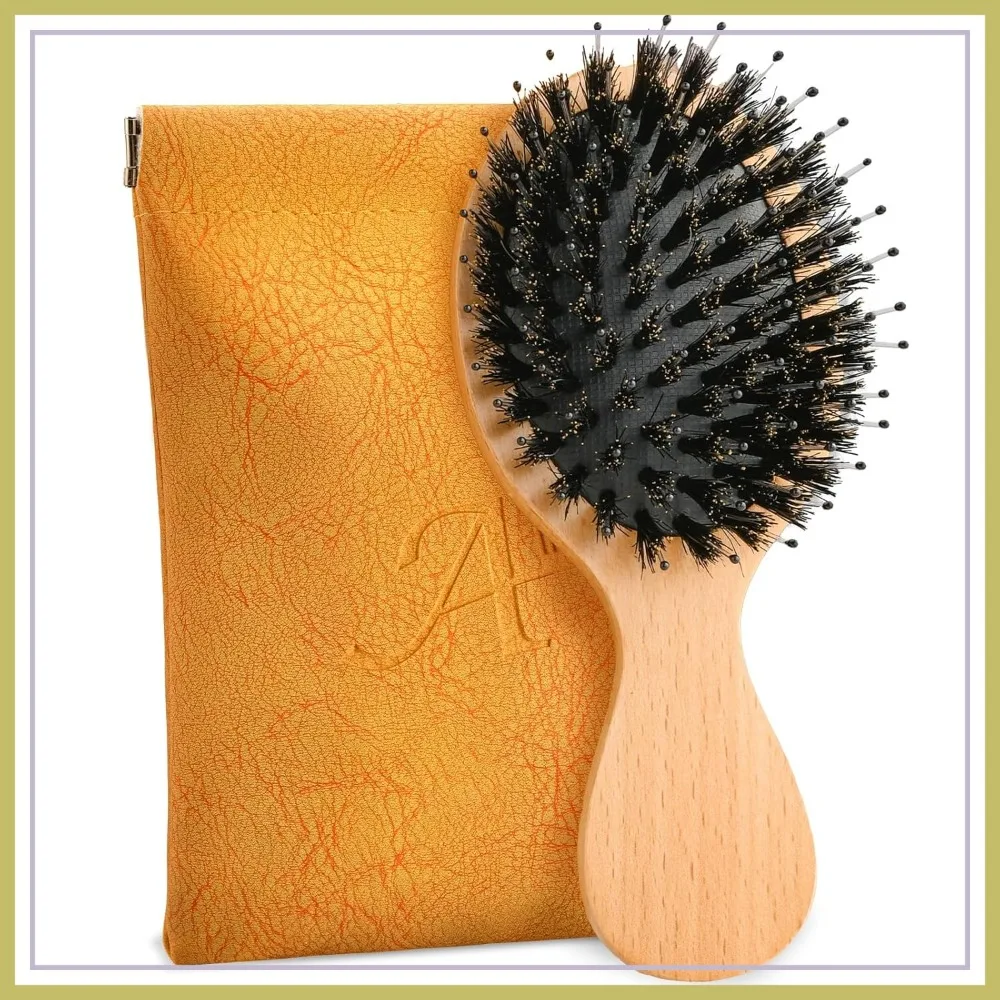 Mini Travel Boar Bristle Hair Brush for Women - Small Portable Compact Brush for Purse, Vacation & Business Trips
Mini Travel Boar Bristle Hair Brush for Women - Small Portable Compact Brush for Purse, Vacation & Business Trips