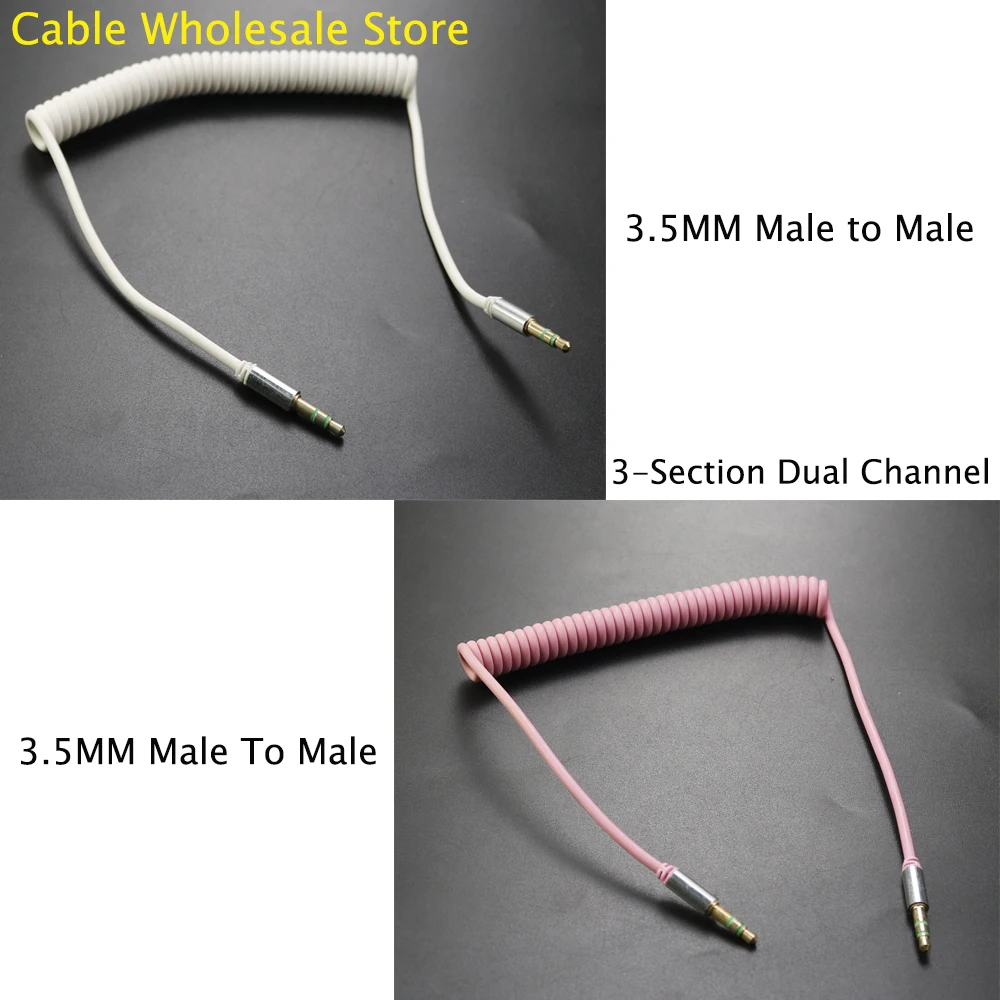 3.5MM Male To Male 3-Channel Dual Channel Stereo AUX Audio Cable Used For Phone Car Speaker Headphone Jack To Jack Spring Cable
3.5MM Male To Male 3-Channel Dual Channel Stereo AUX Audio Cable Used For Phone Car Speaker Headphone Jack To Jack Spring Cable
