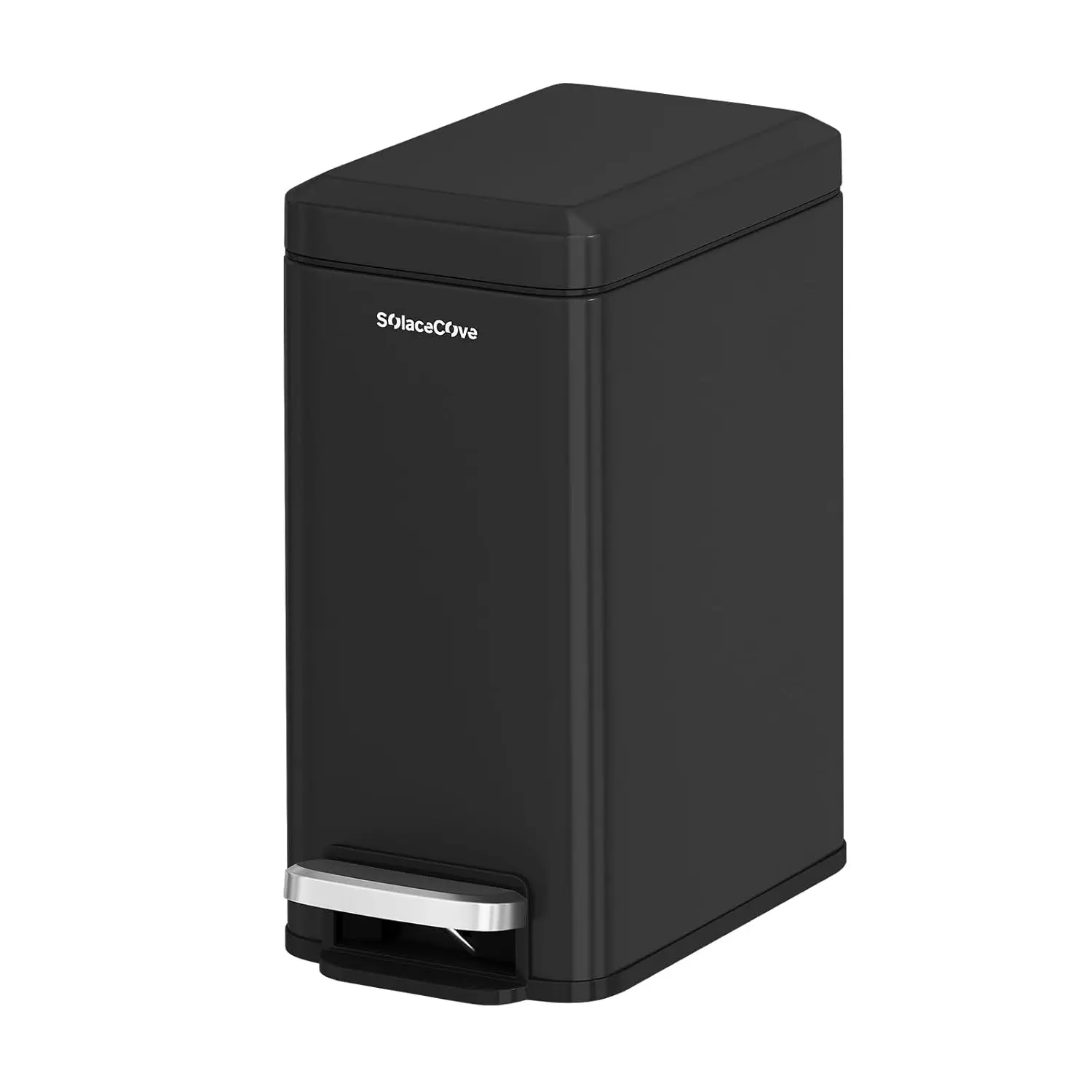 6L Slim Bathroom Trash Can with Lid, Stainless Steel Step Pedal Small Garbage Can for Toilet Office Bedroom, Black
6L Slim Bathroom Trash Can with Lid, Stainless Steel Step Pedal Small Garbage Can for Toilet Office Bedroom, Black