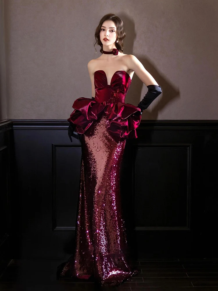 Elegant Bridal Shower Dress Strapless Evening Gown for Engagement Parties Wedding Ceremonies And Performances Long Tailored S...
Elegant Bridal Shower Dress Strapless Evening Gown for Engagement Parties Wedding Ceremonies And Performances Long Tailored S...