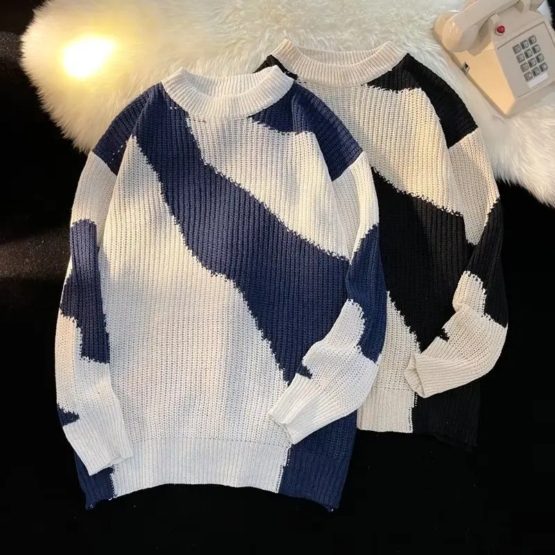 Мужской свободный вязаный свитер для повседневной носки, осень-зима 2025, модный, из полиэстера, с длинным рукавом, круглый вырез
Мужской свободный вязаный свитер для повседневной носки, осень-зима 2025, модный, из полиэстера, с длинным рукавом, круглый вырез