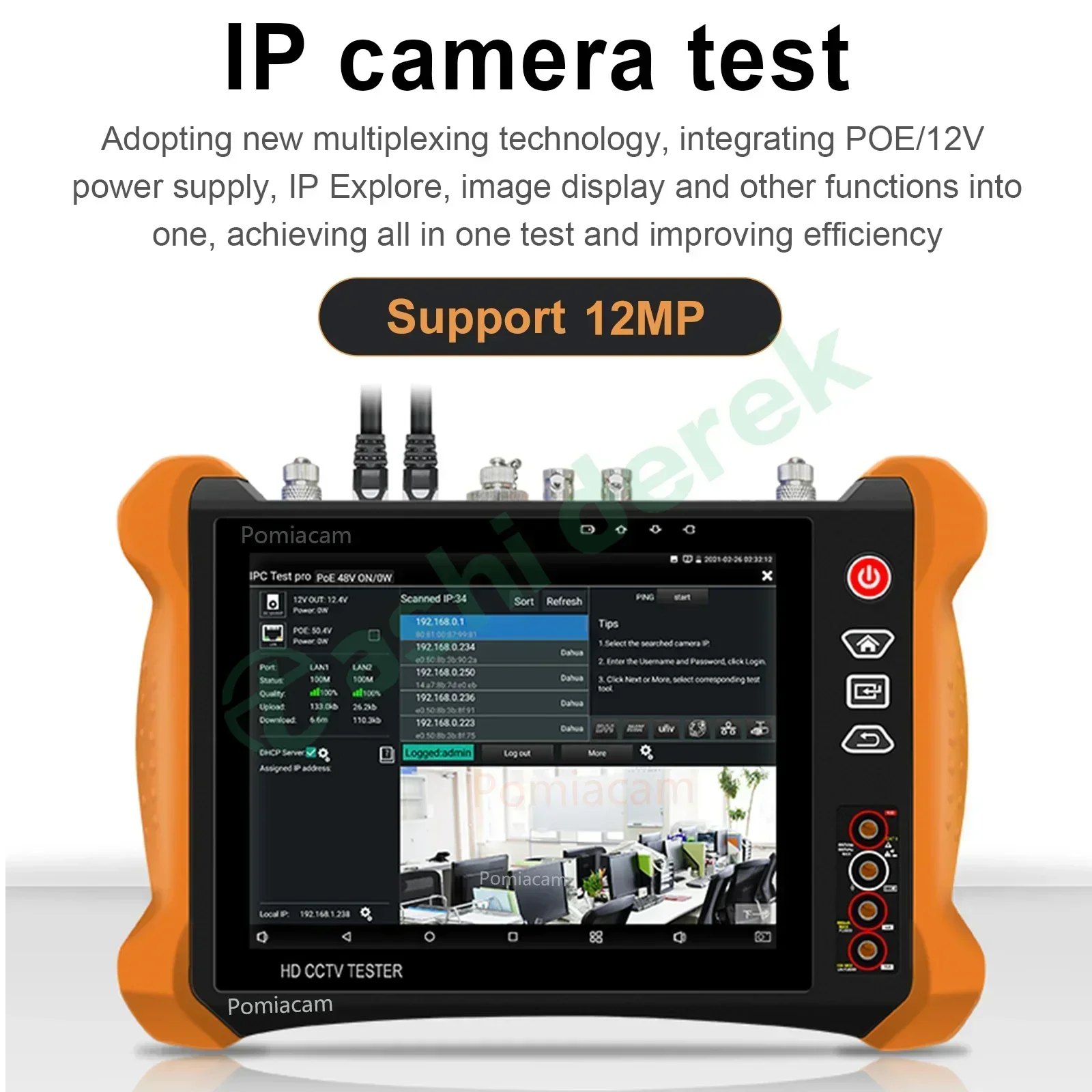 Multifunctional CCTV Tester MT-8000 OTDR Fiber Optic Tester Built-in DMM OPM OLS VFL Event 8MP TVI CVI AHD IP CVBS Camera Test
Multifunctional CCTV Tester MT-8000 OTDR Fiber Optic Tester Built-in DMM OPM OLS VFL Event 8MP TVI CVI AHD IP CVBS Camera Test