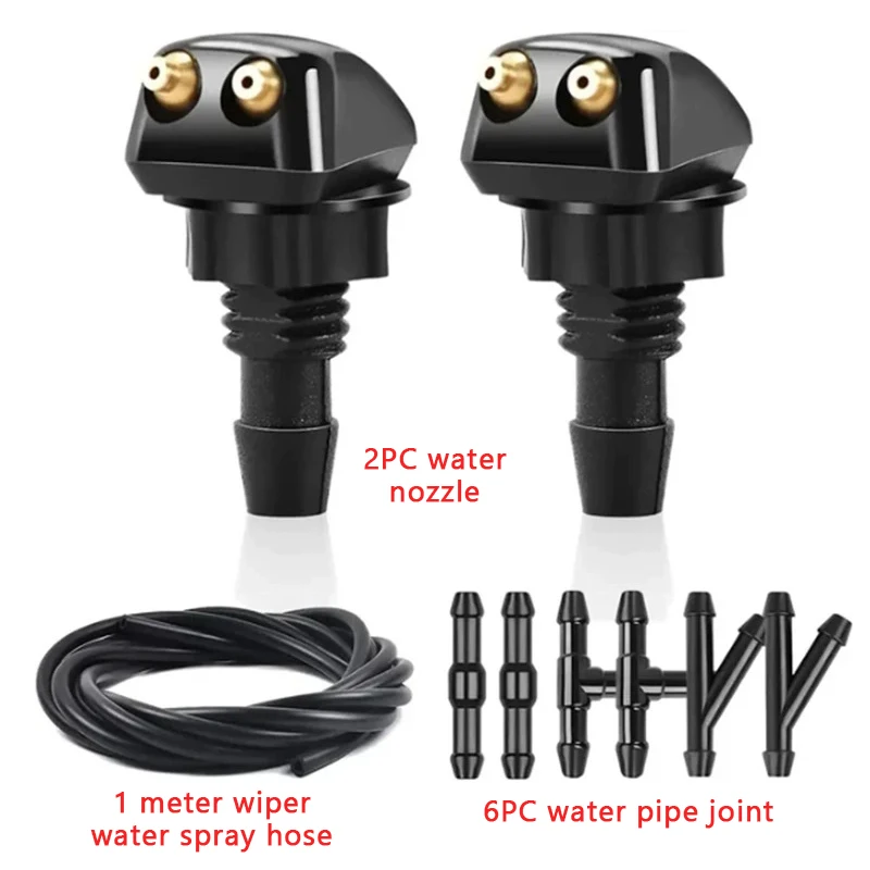 SEAMETAL 9pcs Universal Car Windshield Washer Hose Wiper Blade Pipe Jet Spray Nozzle Water Fluid Tube Connector Replacement Kit
SEAMETAL 9pcs Universal Car Windshield Washer Hose Wiper Blade Pipe Jet Spray Nozzle Water Fluid Tube Connector Replacement Kit