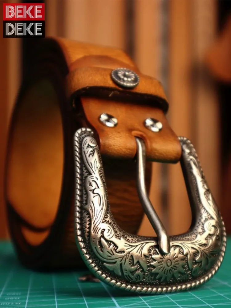 Handmade Vintage Mens Cowhide Genuine Leather Belt For Pants Unisex Metal Pin Buckle Strap Casual Fashion Female Waistband Belts
Handmade Vintage Mens Cowhide Genuine Leather Belt For Pants Unisex Metal Pin Buckle Strap Casual Fashion Female Waistband Belts