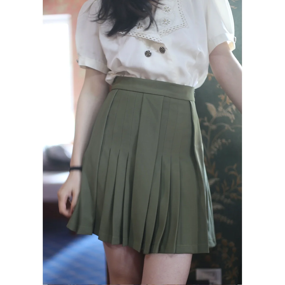 Retro High Waist Slimming Pleated Skirt Pure Color A-Line Half Body Skirt New Arrival Spring Summer Cotton Material
Retro High Waist Slimming Pleated Skirt Pure Color A-Line Half Body Skirt New Arrival Spring Summer Cotton Material