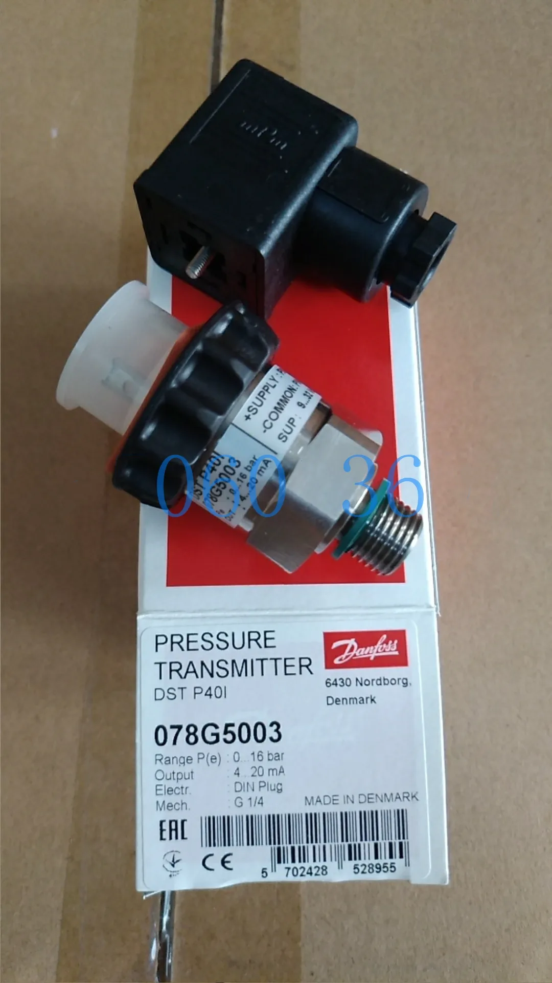 Danfoss P40I 078G5003 sea water special pressure sensor 0-16bar 4-20mA genuine
Danfoss P40I 078G5003 sea water special pressure sensor 0-16bar 4-20mA genuine