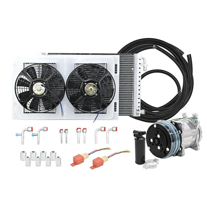 CFY 12V/24V Automotive Air Conditioning System Kit Universal 508 Compressor Condenser Unit
CFY 12V/24V Automotive Air Conditioning System Kit Universal 508 Compressor Condenser Unit