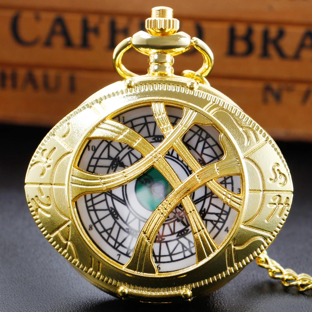 Creative Hollow Gold Eye Pendant Quartz Pockets Watch Vintage Personality Sweater Chain Pocket Watch Gift
Creative Hollow Gold Eye Pendant Quartz Pockets Watch Vintage Personality Sweater Chain Pocket Watch Gift