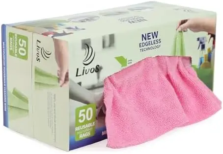 LIVOS 50-Pack Microfiber Cloths 11.5" Pink – Reusable, Lint-Free Cleaning Rags for Kitchen, Car, Glass
LIVOS 50-Pack Microfiber Cloths 11.5" Pink – Reusable, Lint-Free Cleaning Rags for Kitchen, Car, Glass