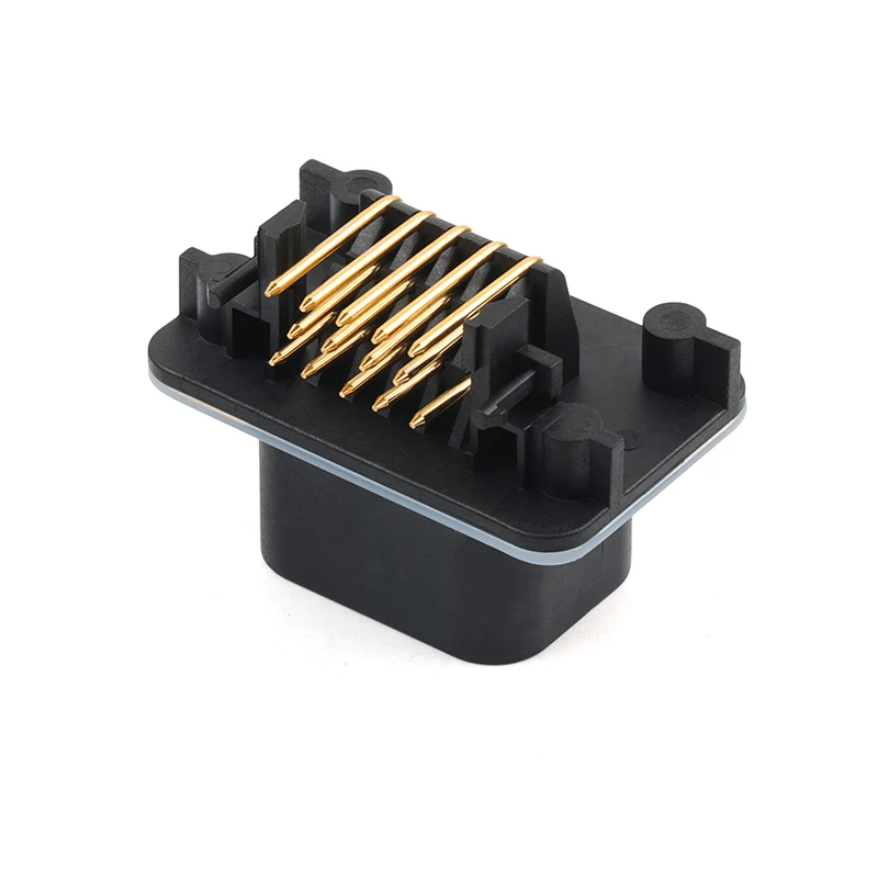 PCB board end connector 14-core bent pin holder all gold-plated new energy ECU waterproof connector 1-776266-1
PCB board end connector 14-core bent pin holder all gold-plated new energy ECU waterproof connector 1-776266-1