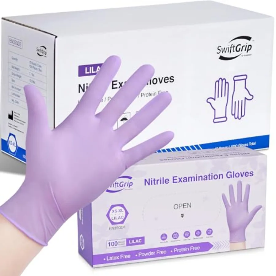 SwiftGrip Disposable Nitrile Exam Gloves 3-mil Lilac Gloves Disposable Latex Free Powder Free
SwiftGrip Disposable Nitrile Exam Gloves 3-mil Lilac Gloves Disposable Latex Free Powder Free
