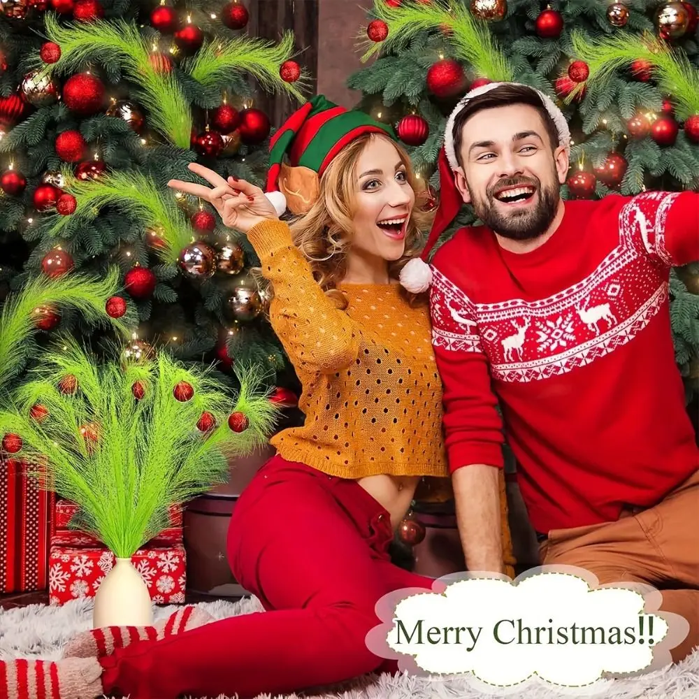 10pcs Artificial Christmas Tree Topper Fake with Ball Pampas Grass Decorative Simulation Green Plants Christmas
10pcs Artificial Christmas Tree Topper Fake with Ball Pampas Grass Decorative Simulation Green Plants Christmas