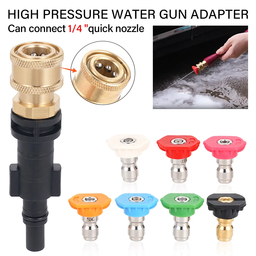 1/6/8Pcs High Pressure Washer Quick Connect Adapter 1/4" For AR / Blue / Bosch / Black & Decker / Interskol / Greenworks
1/6/8Pcs High Pressure Washer Quick Connect Adapter 1/4" For AR / Blue / Bosch / Black & Decker / Interskol / Greenworks