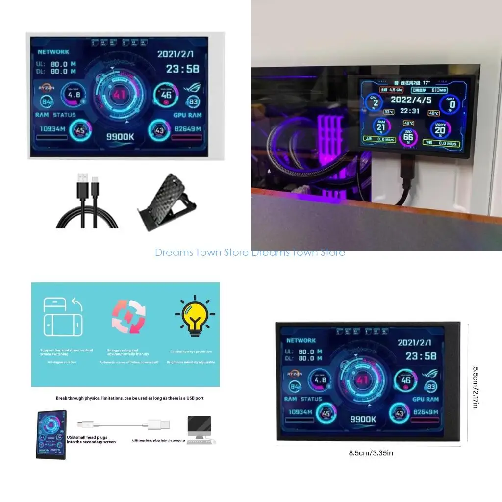 HX6A Secondary Monitor with Type C Port Easy for Double Screen Productivity
HX6A Secondary Monitor with Type C Port Easy for Double Screen Productivity