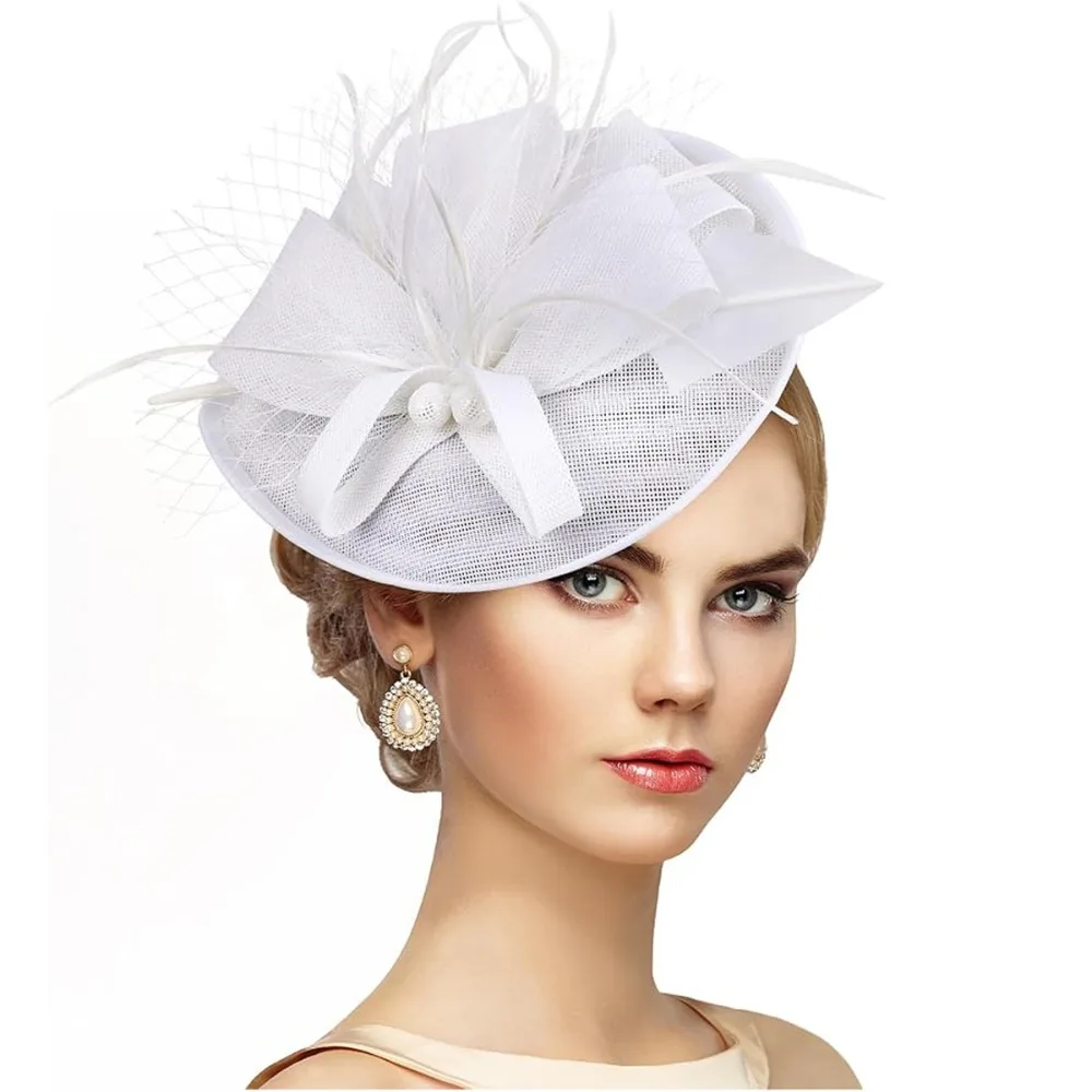 Party Exquisite Feathers Fascinator Hat Bowknot Sweet Tea Party Mesh Hair Band Hair Hoop Elegant Bride Headdress Wedding
Party Exquisite Feathers Fascinator Hat Bowknot Sweet Tea Party Mesh Hair Band Hair Hoop Elegant Bride Headdress Wedding