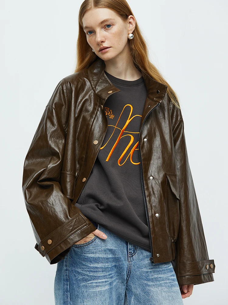 ROHEME американская ретро экокожа Jaet ort Sle воротник-стойка женская весенне-осенняя верхняя одежда коричневое пальто свободного покроя
ROHEME американская ретро экокожа Jaet ort Sle воротник-стойка женская весенне-осенняя верхняя одежда коричневое пальто свободного покроя