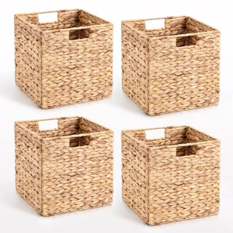 10.5 x 10.5in Wicker Storage Baskets, Cube Foldable Storage Baskets for 11 x 11 Cube Shelves Set of 4
10.5 x 10.5in Wicker Storage Baskets, Cube Foldable Storage Baskets for 11 x 11 Cube Shelves Set of 4