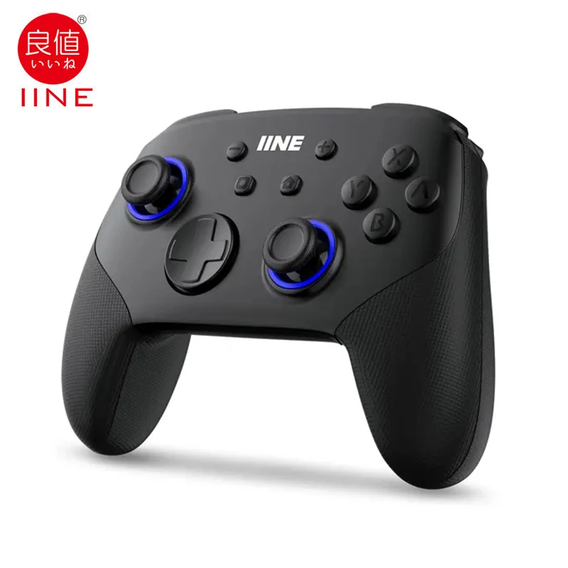 Беспроводной контроллер IINE Falcon, черный контроллер Turbo & Macro, RGB-подсветка, совместим с Nintendo Switch/OLED/Lite
Беспроводной контроллер IINE Falcon, черный контроллер Turbo & Macro, RGB-подсветка, совместим с Nintendo Switch/OLED/Lite