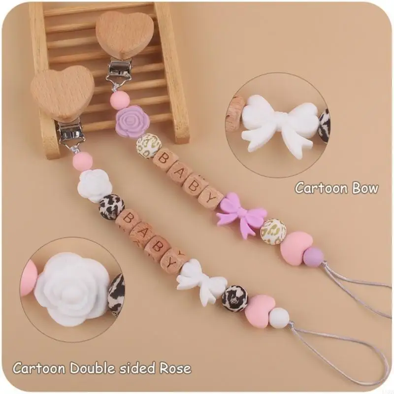 Silicone Bead Pacifier Chain Chewing Toy Organiser Bowknot Charm Anti-lost Chain L8RB
Silicone Bead Pacifier Chain Chewing Toy Organiser Bowknot Charm Anti-lost Chain L8RB