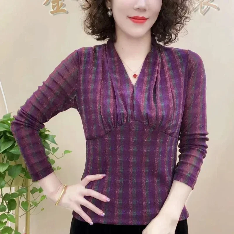 2025 New Women's Clothing Spring Autumn Long Sleeve Chiffon Commuter Slim V-Neck Fashion Casual All-match Checkered Blouse
2025 New Women's Clothing Spring Autumn Long Sleeve Chiffon Commuter Slim V-Neck Fashion Casual All-match Checkered Blouse