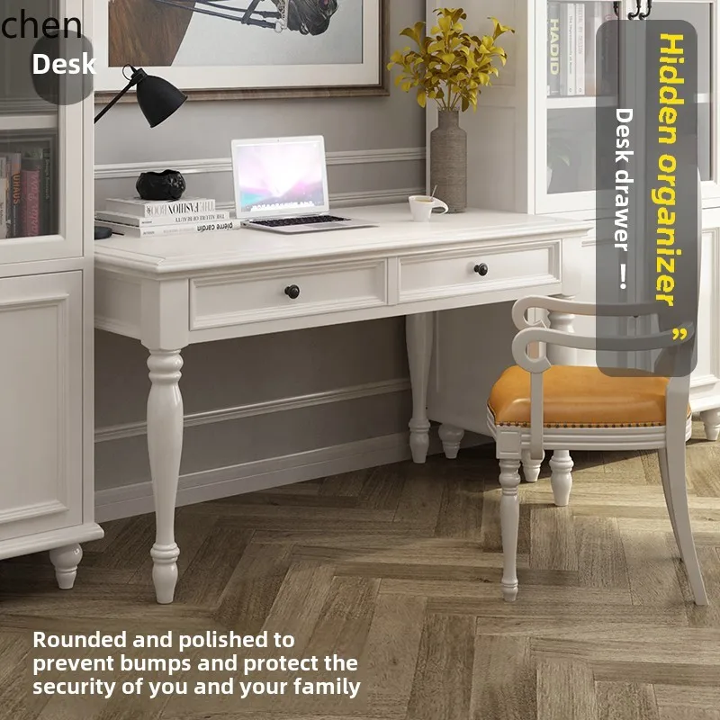 HT solid wood desk simple modern classic European computer desk with drawers writing desk
HT solid wood desk simple modern classic European computer desk with drawers writing desk