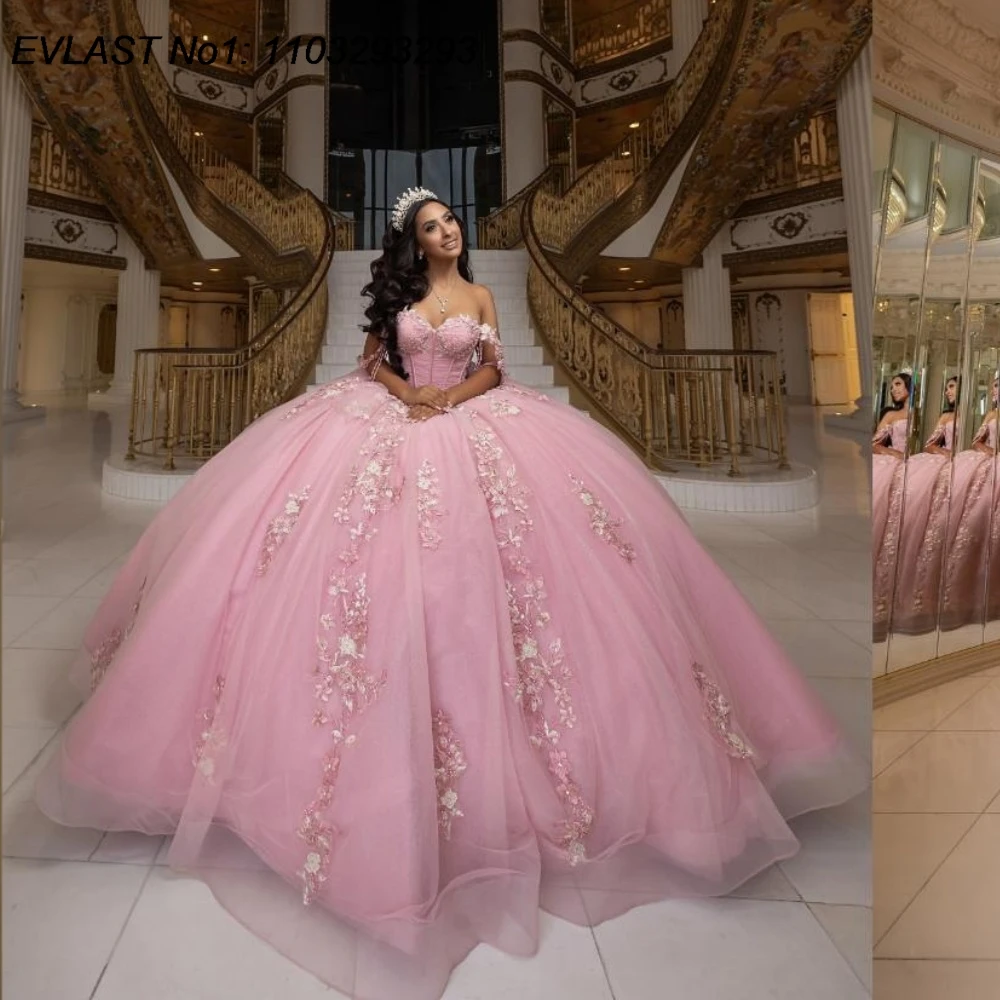 EVLAST индивидуальное мексиканское розовое бальное платье Quinceanera платье с 3D цветочной аппликацией и бисером корсет Sweet 16, Vestidos De 15 Anos E1Q836
EVLAST индивидуальное мексиканское розовое бальное платье Quinceanera платье с 3D цветочной аппликацией и бисером корсет Sweet 16, Vestidos De 15 Anos E1Q836