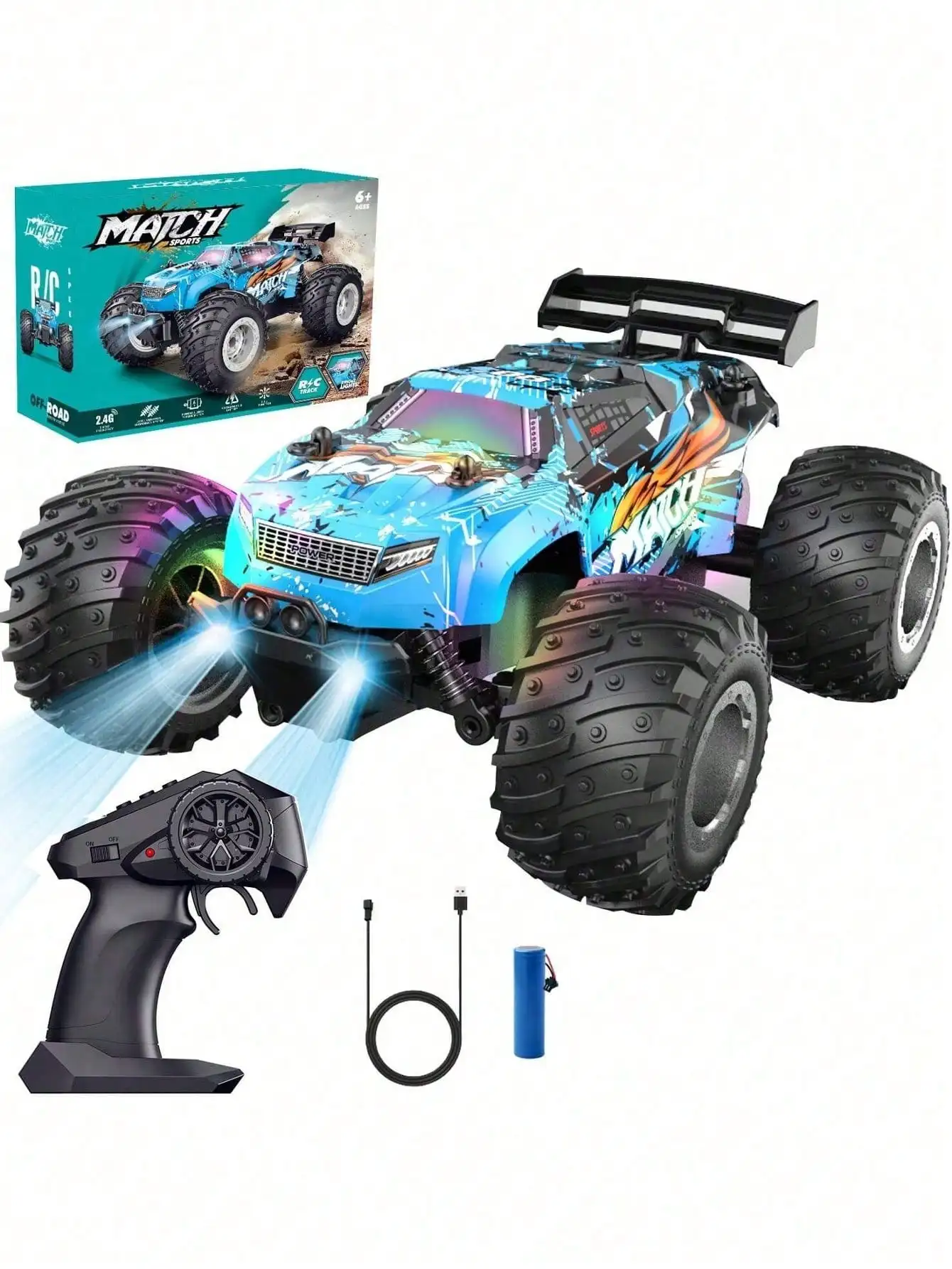 1:18 RC All-Terrain Truck 2WD 22km/H 2.4GHz Off-Road Racing Car Durable PVC LED Light Rechargeable Kids Gift
1:18 RC All-Terrain Truck 2WD 22km/H 2.4GHz Off-Road Racing Car Durable PVC LED Light Rechargeable Kids Gift