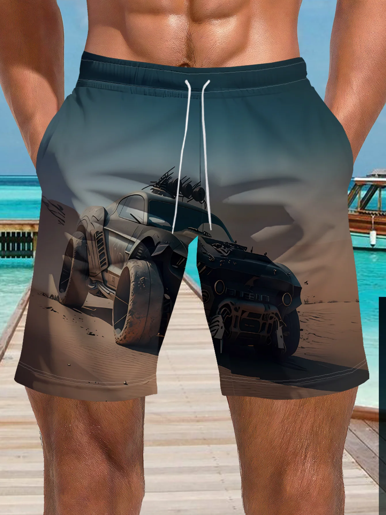 Mens Desert Off Road Vehicle Print Quick Dry Drawstring Waist Beach Shorts Swim Trunks 2026
Mens Desert Off Road Vehicle Print Quick Dry Drawstring Waist Beach Shorts Swim Trunks 2026
